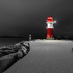 Molenfeuer auf der Ostmole in Hohe Düne