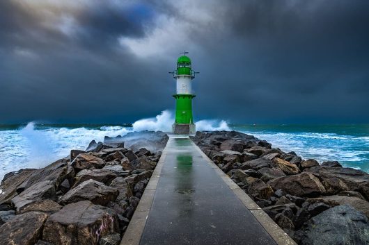 Sturm am Leuchtturm