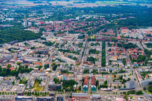 Kröpeliner-Tor-Vorstadt von oben