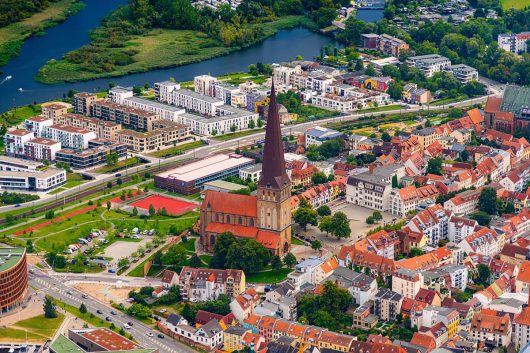 Petrikirche Rostock von oben