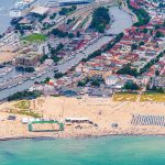 Warnemünder Strand von oben