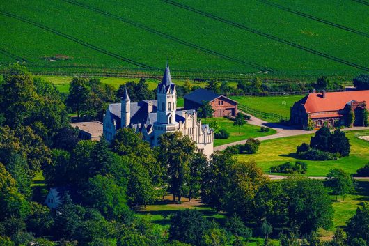 Schloss Kartlow von oben