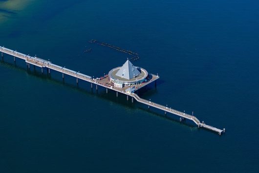 Seebrücke Heringsdorf von oben