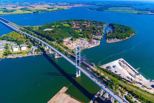 Insel Dänholm von oben