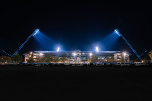 Ostseestadion bei Nacht
