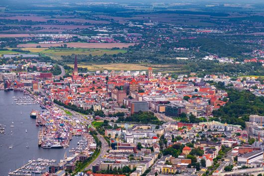 Rostock Zentrum von oben