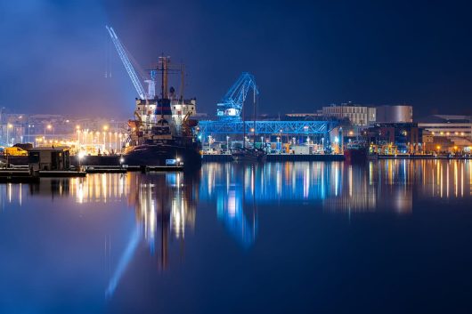 Rostock Wahrzeichen in der Nacht