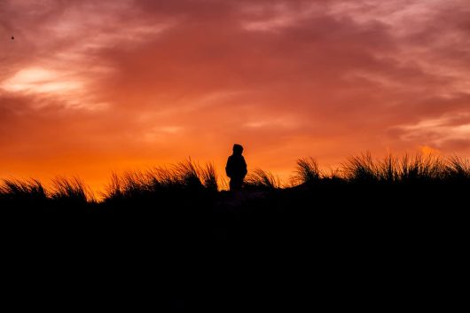 Sonnenuntergang in den Dünen