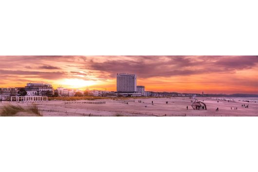 Warnemünder Panorama im Sonnenuntergang