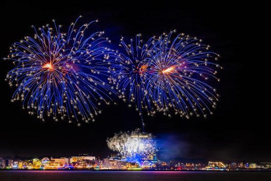 Feuerwerk über Warnemünde