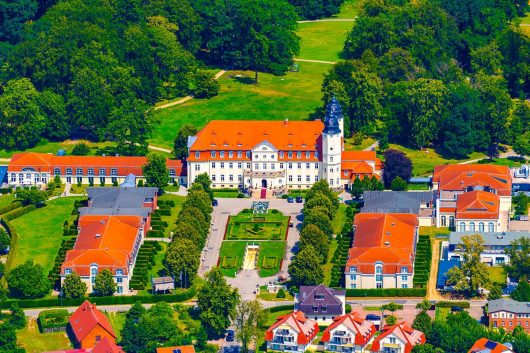Schloss Fleesensee von oben