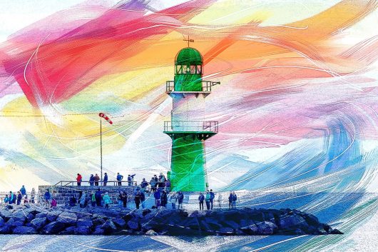 Warnemünder Molenfeuer Sketch