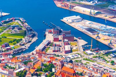 Alter Hafen Wismar von oben