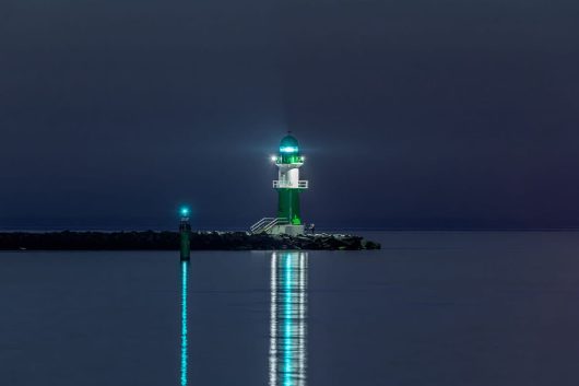blaue Stunde an der Westmole
