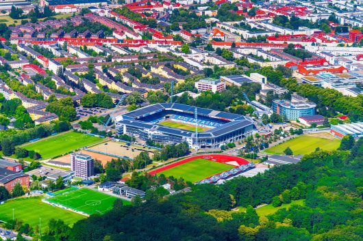 Hansaviertel Rostock von oben