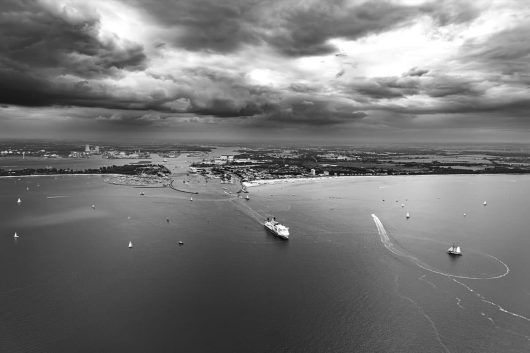 Rostock Warnemünde unter Wolken