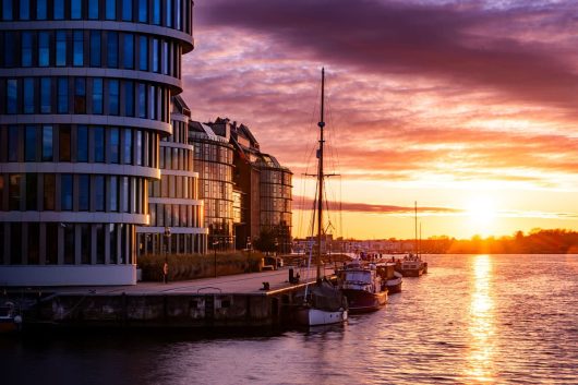Sonnenuntergang an der Unterwarnow