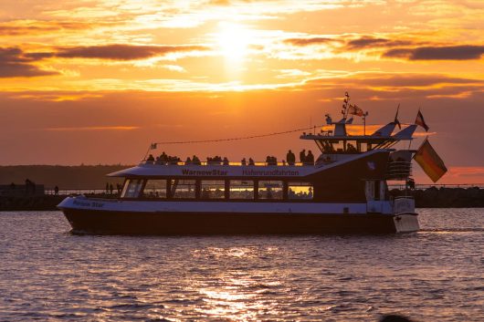 Warnowstar im Sonnenuntergang