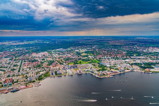 Werftdreieck Rostock von oben