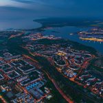 Abends über dem Nordwesten von Rostock