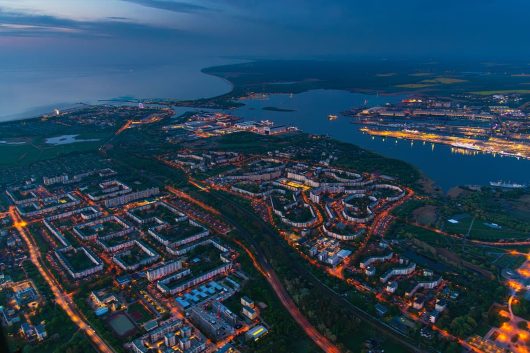 Abends über dem Nordwesten von Rostock