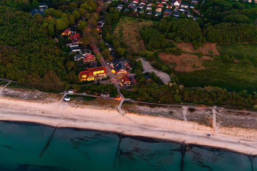 Müritzer Strandaufgang von oben