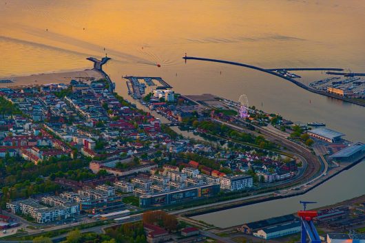 Warnemünde im Sonnenuntergang