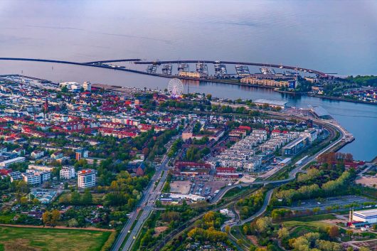 Warnemünde Süd von oben