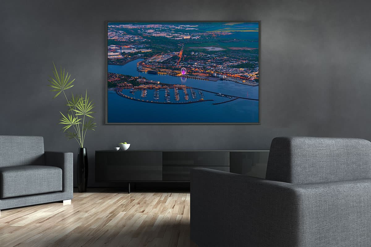 Abends über dem Yachthafen Hohe Düne