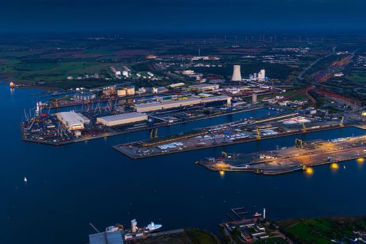 Seehafen Rostock von oben
