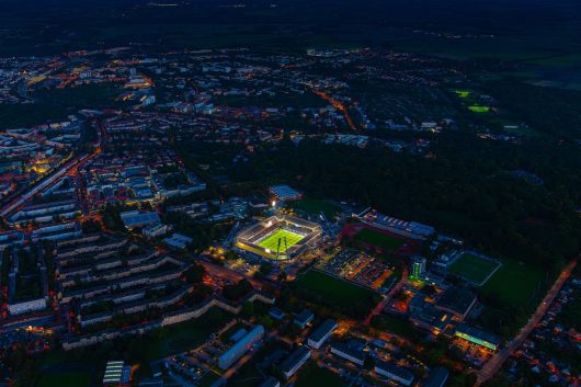 Flutlichtspiel in Rostock