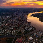goldene Stunde über Rostock