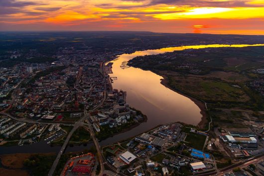 goldene Stunde über Rostock