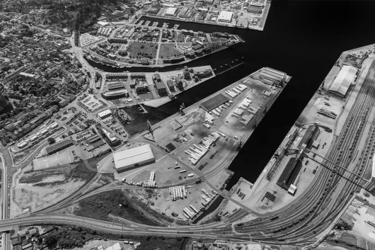 Seehafen Wismar von oben