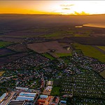 Sonnenuntergang über Lichtenhagen Dorf
