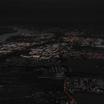 Nachts über Rostocks Nordwesten